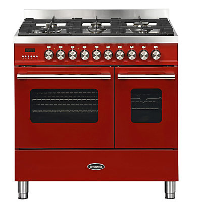 Britannia RC-9TG-DE Delphi Dual Fuel Range Cooker Red Britannia RC-9TG-DE Delphi Dual Fuel Range Cooker Red